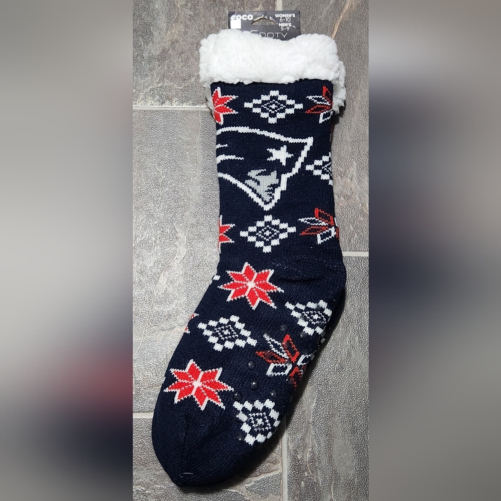 New NFL Patriots Slipper Socks
